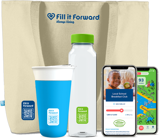 The Fill it Forward product lineup that is always giving.