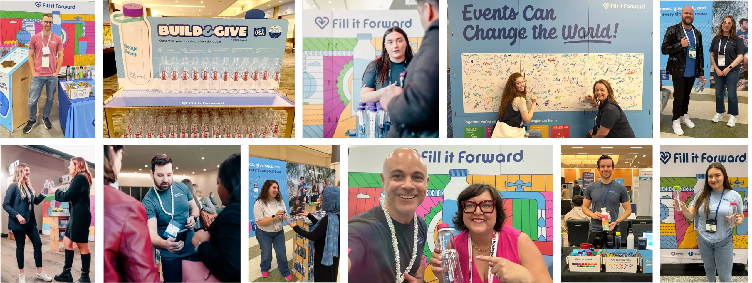 Fill it Forward team at different events